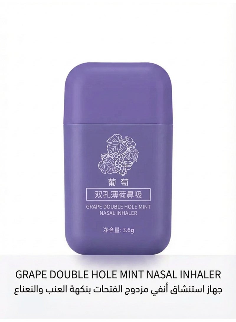 عصي استنشاق الأنف العطرية المحمولة 1 قطعة - منثول منعش قوي | تصميم ثنائي الفوهات بدون إضافات | يخفف من انسداد الأنف ويزيد من التركيز واليقظة | قابل لإعادة الاستخدام للقيادة والدراسة وتخفيف البرد - Image 1